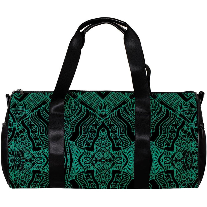 Сумка-мішок для подорожей, спорту та шопінгу, з богемським темно-зеленим візерунком, для йоги та фітнесу на відкритому повітрі