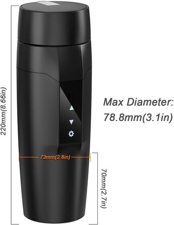 Автомобільний міні-кавоварка 12V, регульовані налаштування температури 40 100 , без акумулятора, сенсорне управління, електрична кружка для підігріву кави, 350 мл портативний підігрівач напоїв, 304 внутрішній вкладиш
