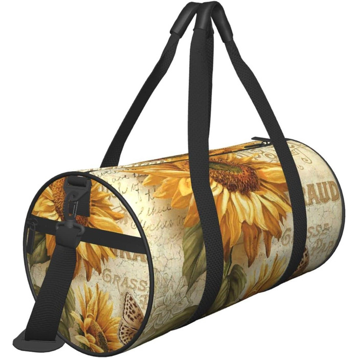 Вінтажна спортивна сумка-мішок з соняшниками для чоловіків та жінок, дорожня сумка, сумка для тренувань