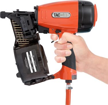 Пневматичний котушковий цвяхозабивач Tacwise HCN65P, використовує плоскі котушкові цвяхи, 32 - 65 мм