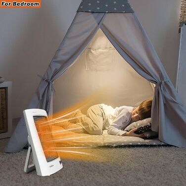 Інфрачервоний окремостоячий обігрівач, галогенний обігрівач, інфрачервоний обігрівач з 2 режимами нагріву для використання в спальнях, офісах та вітальнях