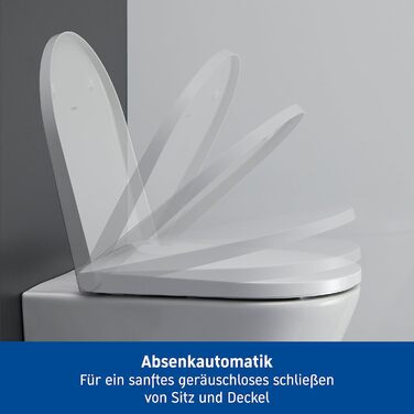 Набір для унітазу Duravit D-Neo, підвісний унітаз, сидіння з м'яким механізмом закриття, унітаз з відкритим обідком для змиву, знімна кришка унітазу, білий