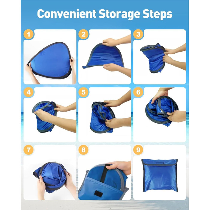 Міні-намет для голови, розкладний намет, міні-пляжний намет, автоматичний пляжний намет, портативний сонцезахисний намет, намет з підголівником, ідеально підходить для кемпінгу на пляжі та активного відпочинку на свіжому повітрі