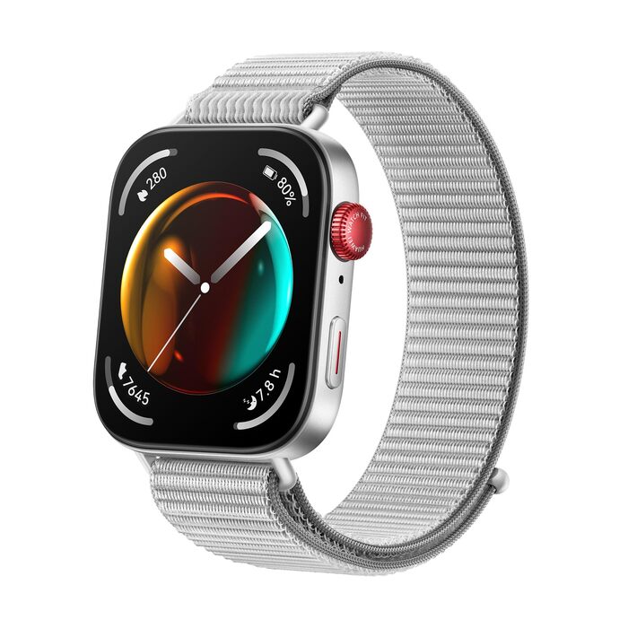 Розумний годинник HUAWEI Watch FIT 3, дзвінки через Bluetooth, GPS, iOS та Android, 1,82-дюймовий AMOLED-дисплей, до 10 днів роботи від акумулятора, керування здоров&39ям та фітнесом, 6 місяців розширеної гарантії, сірий нейлон WATCH FIT 3