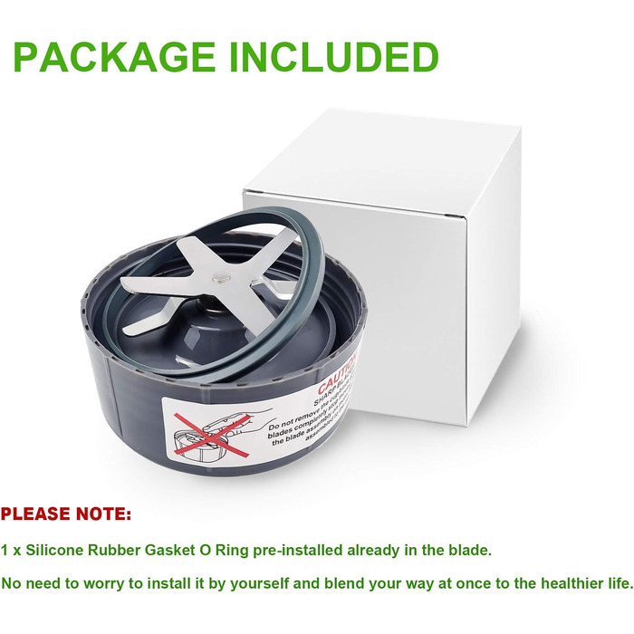 Змінні леза соковижималки, сірі, підходять до оригінальної серії лез NutriBullet 600W/900W Pro Extctor із силіконовим ущільнювальним кільцем для запасних частин леза блендера NutriBullet 900 Вт - сірого