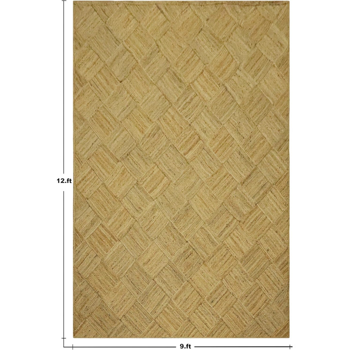 Великий килим кілім 25,4 x 35,6 см, бежевий, тканий джутовий килим, для приміщень і вулиць, килим плоского плетіння, зона з високо