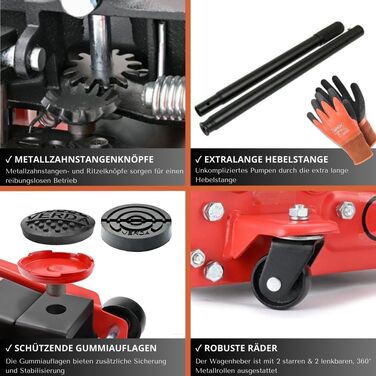 Маневровий домкрат Prodact 3Т (чорний)