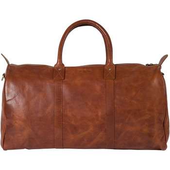 Преміальна вінтажна дорожня сумка вихідного дня, спортивна сумка та ручна поклажа зі шкіри - коньячно-коричневий Cognac-brown No 1