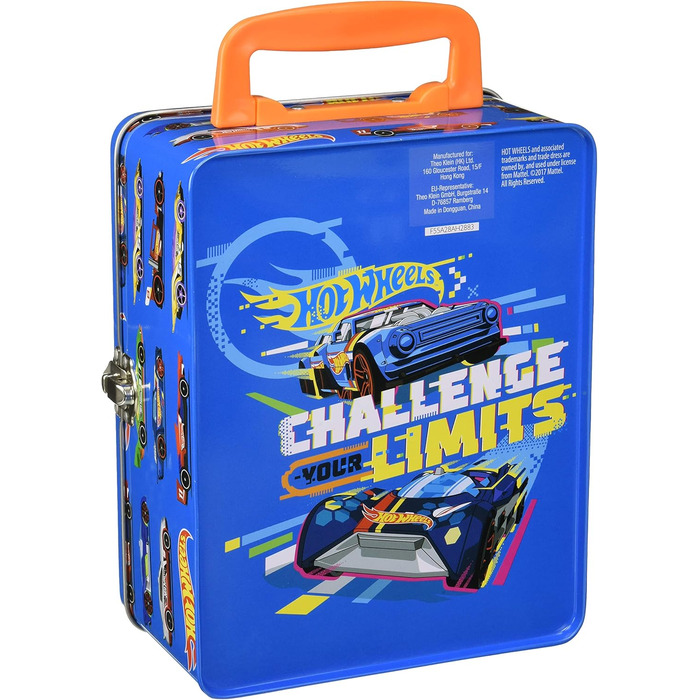 Колекційний кейс Theo Klein 2883 Hot Wheels, металевий кейс для іграшок до 18 автомобілів, 21 x 15,5 x 8,5 см, іграшка для віком в