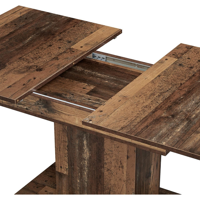 Обідній стіл B&D home Bosco розсувний 120-160x80 см, розрахований на 4-6 осіб, дерев&39яний кухонний стіл з підставкою для їдальні, кухні сучасний скандинавський дизайн техаський дуб, каркас з техаського дуба BE 11201-BE-EITE