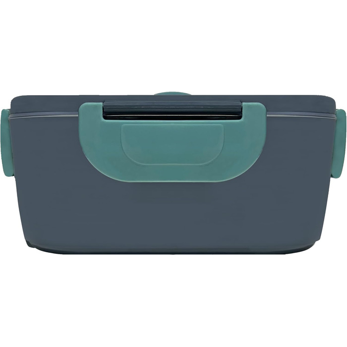 Електричний ланчбокс з підігрівом, портативний контейнер для їжі 1.5 л з нержавіючої сталі, герметичний. 3-в-1 для автомобіля (12V/24V), офісу (220V) та подорожей, з виделкою, ложкою та термосумкою (зелений)