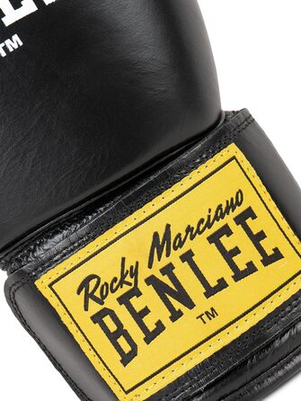 Боксерські рукавички BENLEE Fighter Leather 12 oz, чорні/червоні, одинарні