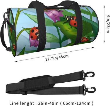 Дорожня сумка-циліндр з сонечками, спортивна сумка для чоловіків та жінок, сумка-мішок, спортивна сумка