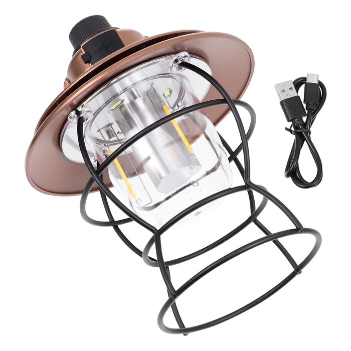 Світлодіодний кемпінговий ліхтар ретро портативний відкритий наметовий ліхтар з міді багатофункціональний ручний кемпінговий ліхтар для походів та подорожей