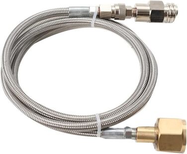 Адаптер Cozyel CO2 Шланг високого тиску для домашніх карбонаторів води Grohe Blue Передача CO2 для підключення до більших балонів CO2, балон з вуглекислим газом Шланг CO2 для виробника соди Шланг для передачі 1,5 м 1