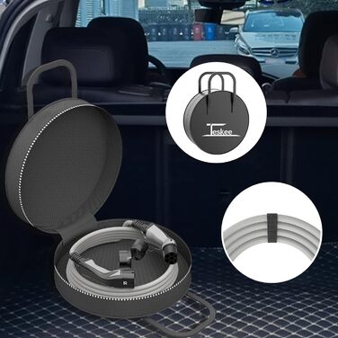 Зарядний кабель Teskee EV Зарядний пристрій для електромобілів Тип 2 на Тип 2 з індикаторними лампами Портативна сумка Сумісна з у