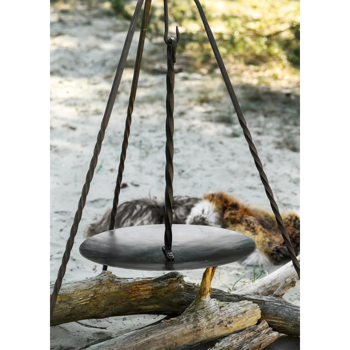 Битва-Купець - Сталева сковорода для триноги Сковорода для смаження, гриль, поворотний гриль