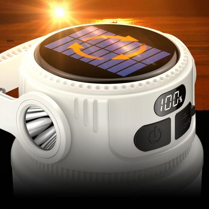 Портативний нічник з гачком для кемпінгу з USB-акумулятором для кемпінгу, сонячної батареї, світлодіодного освітлення для кемпінгу, легкого використання