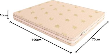 Ортопедичний пружинний матрац Baldiflex Emporio, висота 18 см, розмір 70 x 190 x 18 см, традиційні пружини Bonnell, чохол з алое вера з вентиляцією, гіпоалергенний, стійкий до кліщів, дихаючий