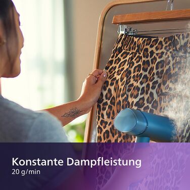 Портативний паровий випрямляч Philips серії 3000 - 1000 Вт, компактний і складаний, резервуар для води 100 мл, постійна потужність