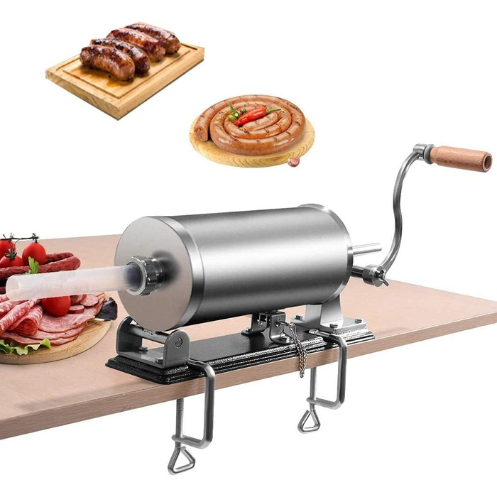 Ручна машина для набивання ковбас RELAX4LIFE 3,6 л, машина для набивання ковбас з 4 наповнювальними трубками, шприц для ковбас для