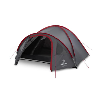 Намет для кемпінгу Scott на 4 особи, легкий, стійкий, водонепроникний - купольний намет (двостінний) із закриваючимся тамбуром - намет-іглу з вентиляційними капюшонами та москітною сіткою на спальному місці - сірий