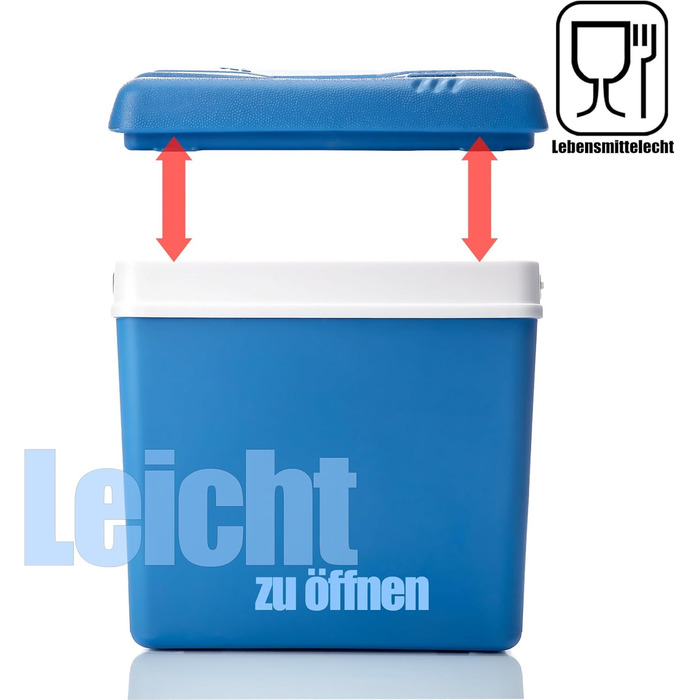 Холодильник BigDean на 24 літри - Холодильник без електрики, зберігає прохолоду до 11 годин - виготовлений з пластику - Міцний холодильник