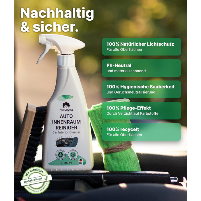 Набір засобів для чищення салону автомобіля 500 мл щітка та тканина з мікрофібри - Засіб для чищення салону автомобіля Cockpit Car