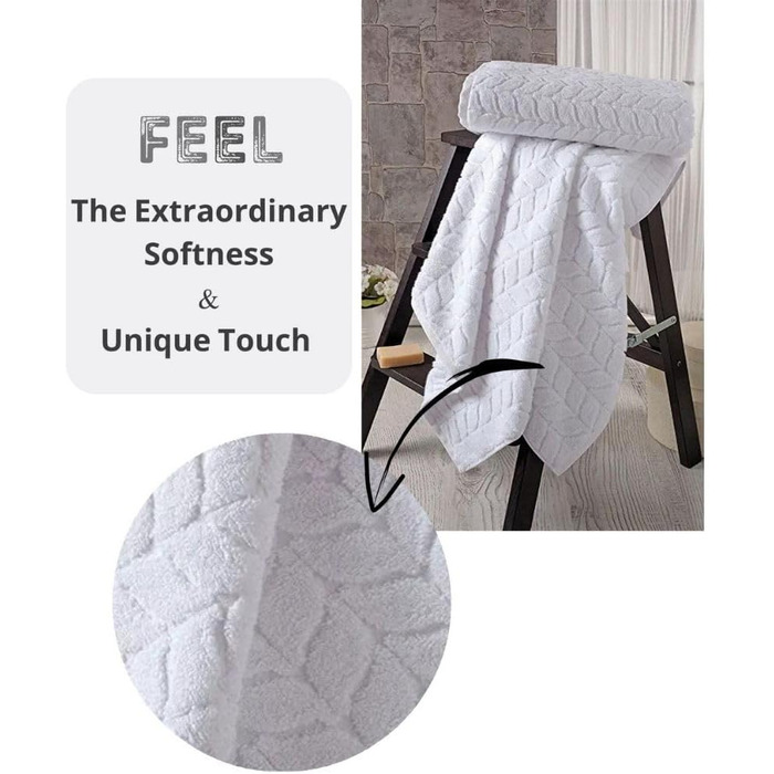 Набір розкішних жакардових рушників BAGNO MILANO 100 турецька бавовна Швидковисихаючий без ГМО Ультра м'який плюш і поглинач Розкі