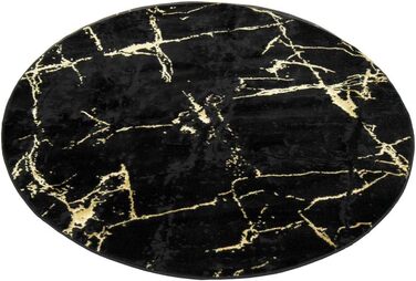 Килим для вітальні сучасний килим для вітальні мармуровий вигляд чорне золото розмір 240 x 340 см