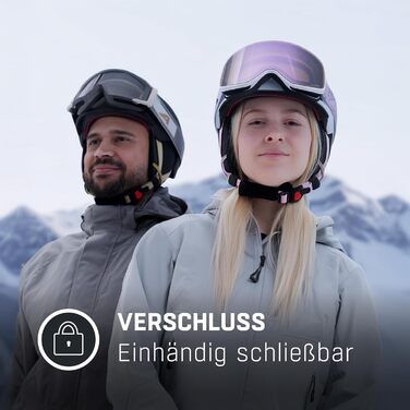 Лижний шолом ALPINA CARNIA для жінок та чоловіків легкий лижний та сноубордичний шолом, чорний Prosecco, розміри 55-59