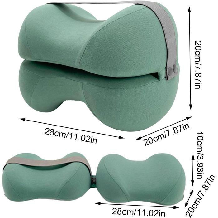 Подушка для ніг для сну на боці Подушка для ніг для сну на боці - Подушка для підтримки колін, яку можна прати, подушка для позиціонування ніг для вагітності, вирівнювання хребта, жіночий сон, зелена