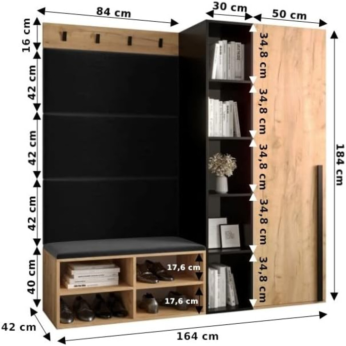 МЕБЛІ КРИСПІЛЬ Шафа-купе MIRO Комплект 1 з м'якими панелями Сучасний дизайн (Маніла 16 (сірий), Дуб крафт-золото чорний матовий) Д