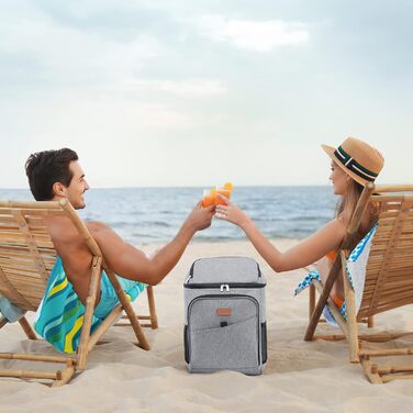 Ізольована сумка-холодильник Lifewit 32L 34 Can, великий рюкзак-холодильник, герметична портативна сумка для обіду, м&39яка сумка-холодильник для активного відпочинку на свіжому повітрі, пікніків, пляжу, барбекю, кемпінгу, подорожей, сімейного використанн