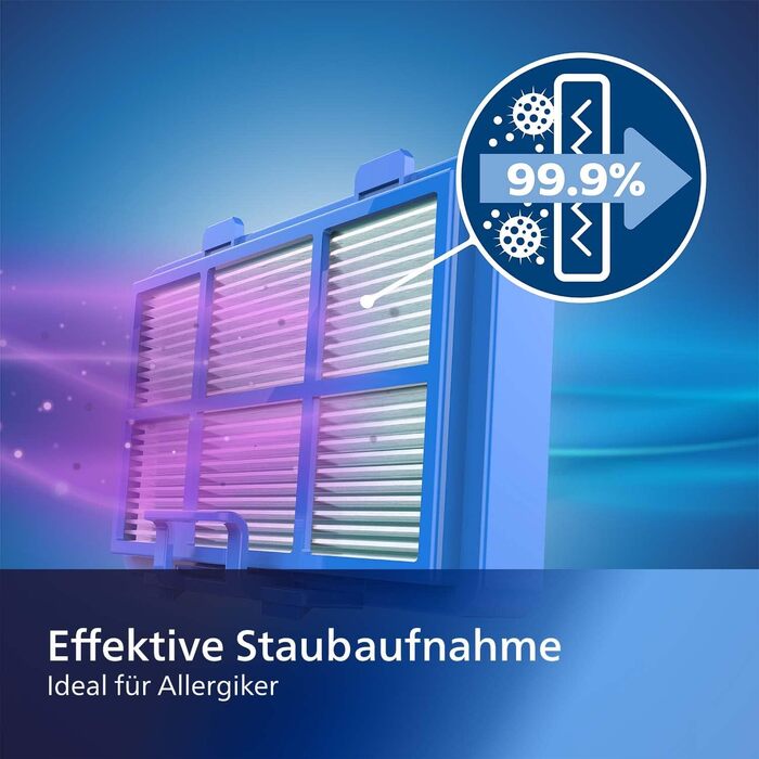 Компактний пилосос Philips серії 3000 Performer з мішком - пилосос потужністю 900 Вт з фільтром від алергії, радіус дії 9 м (XD311