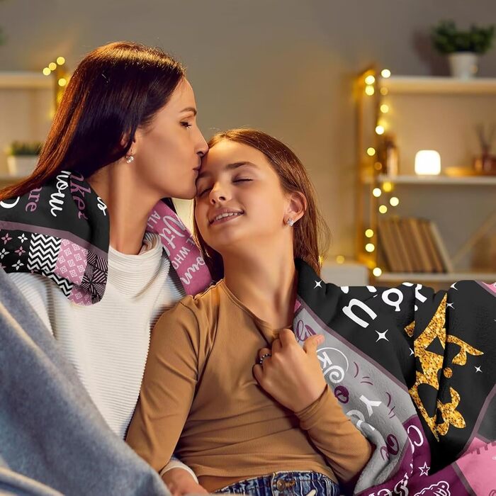 Подарунки для дівчини, плед для обіймів, подарунки для найкращої подруги, подарунок дівчині на день народження, подарунки для жінок, дівчини, сестри, мами на Різдво, день народження, рожевий подарунковий плед для обіймів 200x150 см