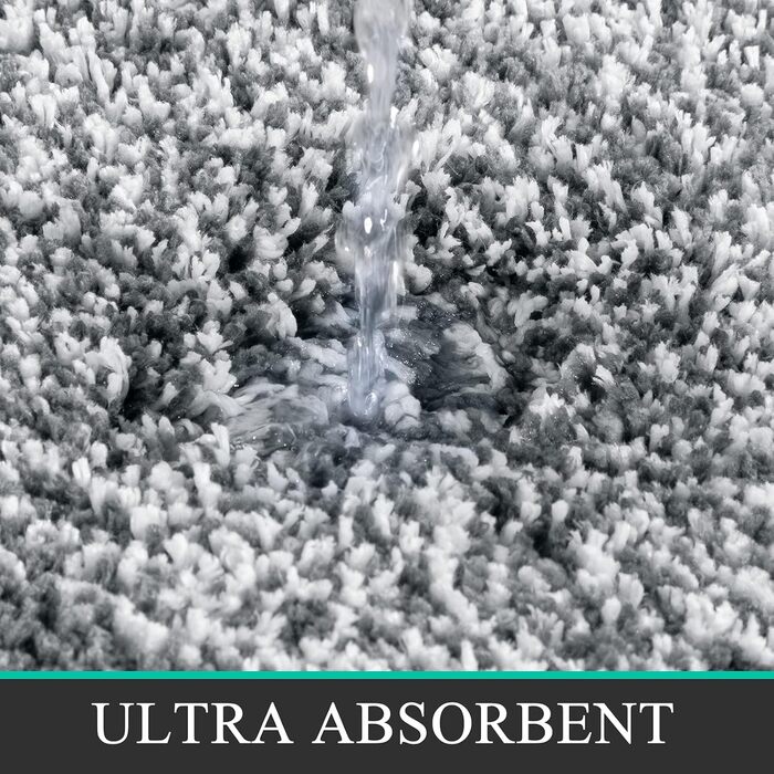 Килимок для ванної кімнати Pauwer 50 x 80 см, килимок для ванної, що миється, нековзний, м&39який абсорбуючий килимок для ванної з мікрофібри, килимок для душу для вітальні, спальні, ванної кімнати, темно-сірий 50 x 80 см