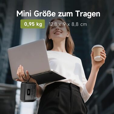 Портативна електростанція ALLPOWERS P100 з вихідною потужністю 100 Вт, швидким зарядним акумулятором LiFePO4 ємністю 99,2 Втгод, портативним резервним акумулятором потужністю 128 Вт, сонячним генератором для подорожей, надзвичайних ситуацій, кемпінгу, діл