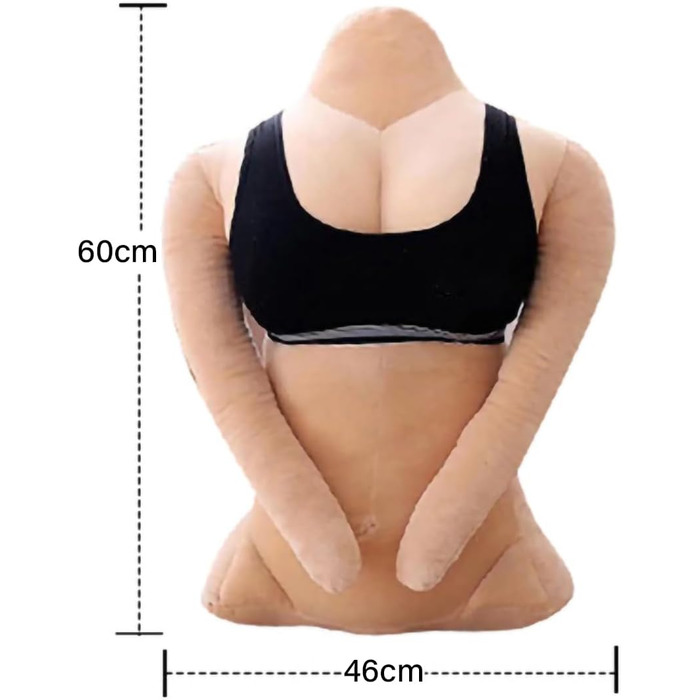 Допоміжна плюшева подушка Pssopp, зручна, форми тіла (гарненька дівчинка приблизно 58 см (див. деталі)) Гарненька дівчинка приблизно 58 см (див. деталі) Гарненька дівчинка приблизно 58 см (див. деталі)