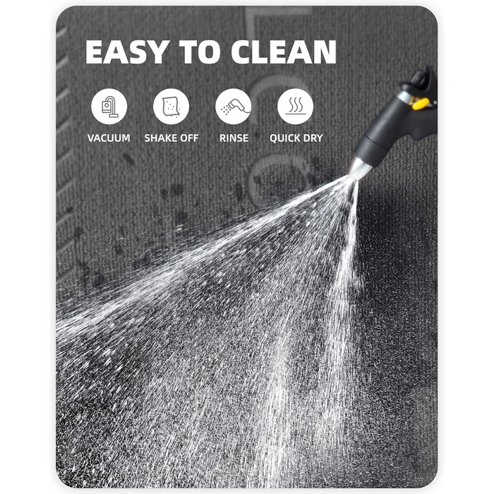 Килимок для вхідних дверей Color G, брудозатримуючий килимок для вхідних дверей, нековзний килимок для входу на вулиці, килимок для входу, для зовнішнього та внутрішнього використання (45 x 80 см, чорно-сірий) Чорно-сірий 45 x 80 см (прямокутний)