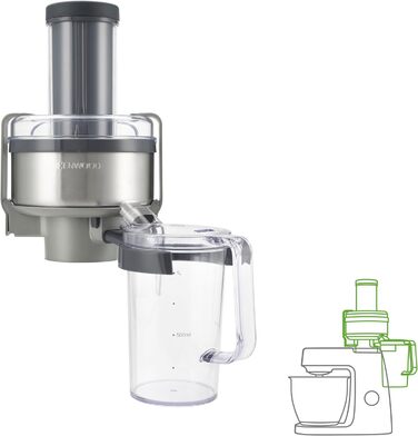 Професійна соковижималка Kenwood AT641 для кухонного комбайна Cook Chef KM 070, нержавіюча сталь, 20 х 27 х 31 см