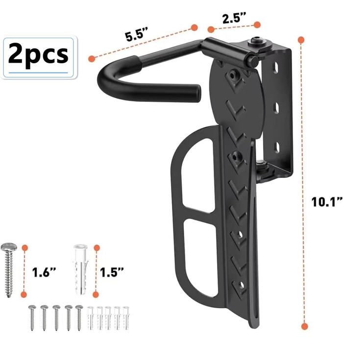 Настінне кріплення для велосипеда 2 частини Велосипедне настінне кріплення - TAZZOR Велосипедне кріплення Настінне 100 сталеве настінне кріплення для велосипеда Вертикальна велосипедна підвіска для стіни