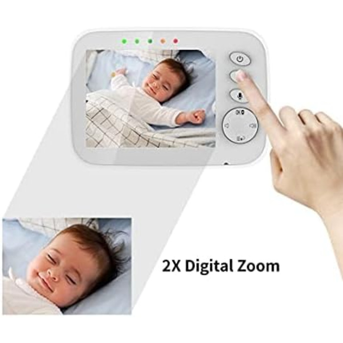 Дитячий телефон 3,2-дюймовий радіоняня 2,4 ГГц Дитяча камера з РК-камерою нічного бачення Цифрове відео високої чіткості та функці