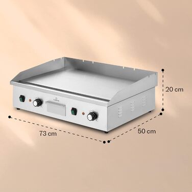 Електричний гриль Klarstein, Настільний гриль з LED дисплеєм, Електричний гриль для балкона та приміщення, Електричний гриль з нержавіючої сталі, Пластина для гриля зі знімною антипригарною пластиною та захистом від бризок, Гриль електричний 200 Вт, срібл