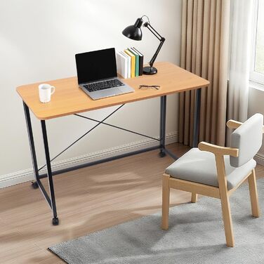 Розкладний стіл на колесах, 100x50 см, складний стіл, маленький, вантажопідйомність до 100 кг компактний мобільний комп&39ютерний стіл з гальмами для домашнього офісу, кухні, балкону, кемпінгу (білий/тик) (тикове дерево)