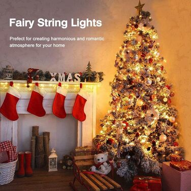 Дротяні мікро-гірлянди, 120 світлодіодних гірлянд водонепроникні з вимикачем, USB акумуляторні зоряні гірлянди зовнішні та внутріш