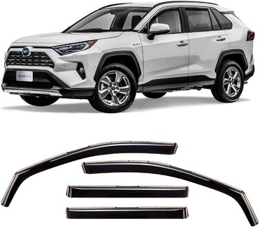 Вітрові дефлектори CLIM ART для/сумісні з Toyota RAV4 2019-2024 Дощовик для скла автомобіля, дефлектори дощу, інтегровані дефлектори, 4 шт. и для Toyota RAV4 2019-2024, інтегровані