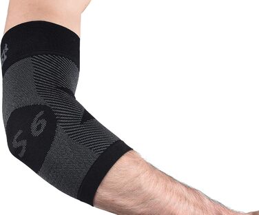 Бандаж для ліктьового суглоба OrthoSleeve ES6 Epicondylopathy чинить тиск на роздратовані сухожилля в тенісному лікті, лікті гольфіста або артриті в ліктьовому суглобі Бандажі розмір M, колір чорний M Чорний