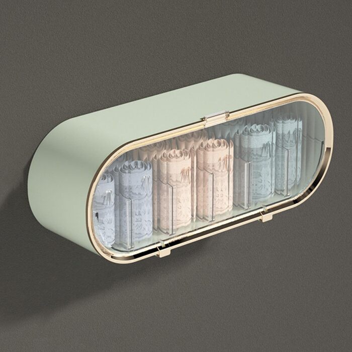 Пилонепроникний настінний органайзер для білизни, міцна пластикова коробка для зберігання білизни для спальні, дому, ванної кімнати, напівпрозорий настінний органайзер для шухляд світло-зеленого кольору