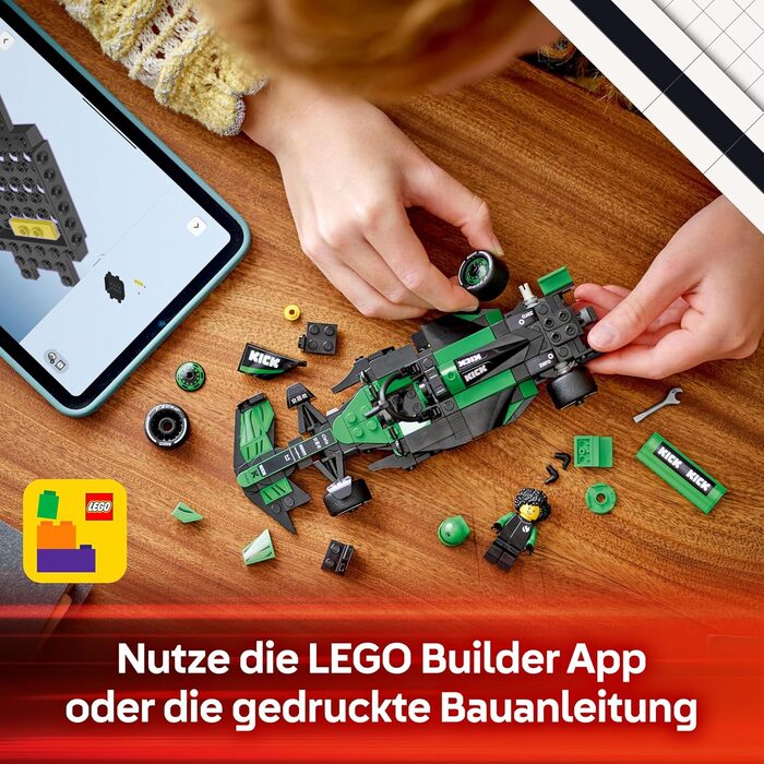 Конструктор LEGO Speed Champions Kick Sauber F1 Team C44 Racing Car 77247, 259 деталей, гоночний болід